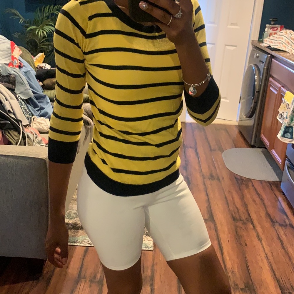 Old Navy yellow & navy blue sweatshirt
